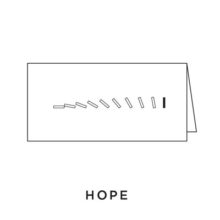 2021 Carte de voeux picto du modèle Hope de la collection intaglio