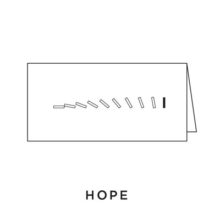 2021 Carte de voeux picto du modèle Hope de la collection intaglio