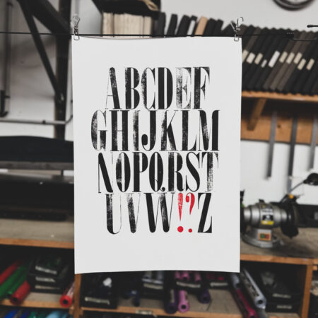 Intaglio affiche alphabet onyx 1