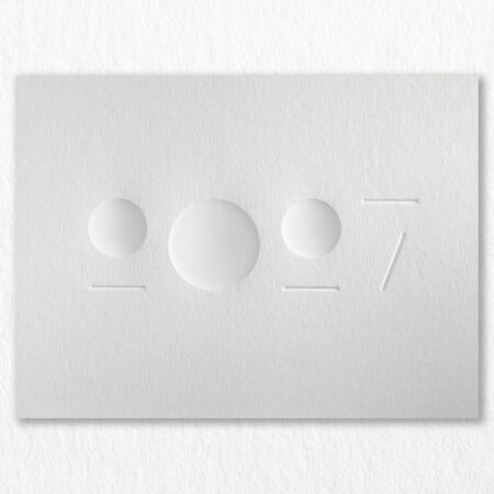 2027 Carte Voeux Luxe Contreforme Blanc