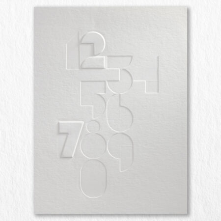 2027 Carte Voeux Luxe Filigrane Blanc