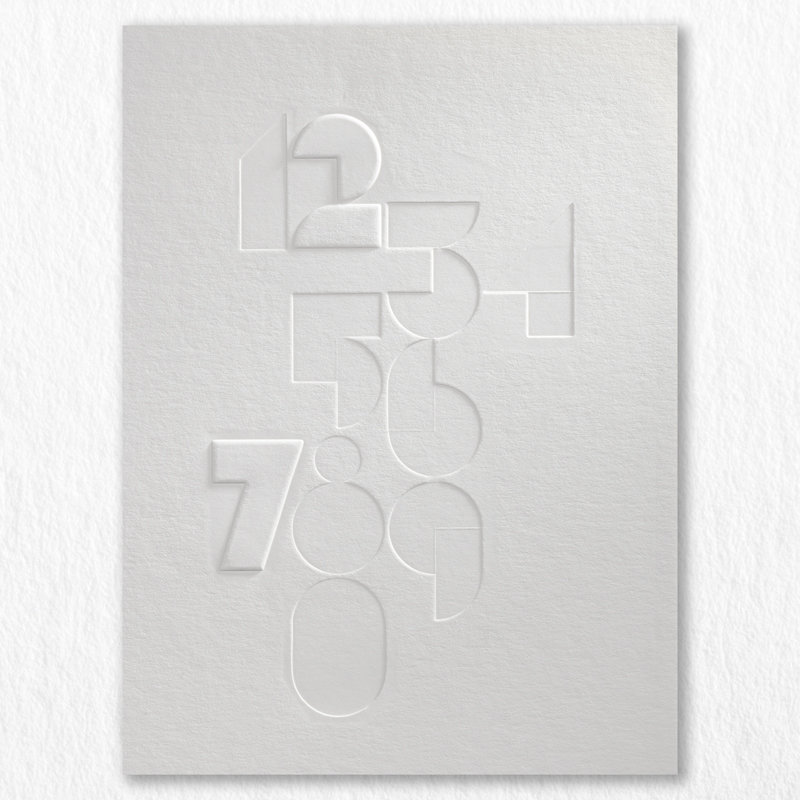 2027 Carte Voeux Luxe Filigrane Blanc