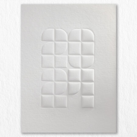 2027 Carte Voeux Luxe Immaculee Blanc