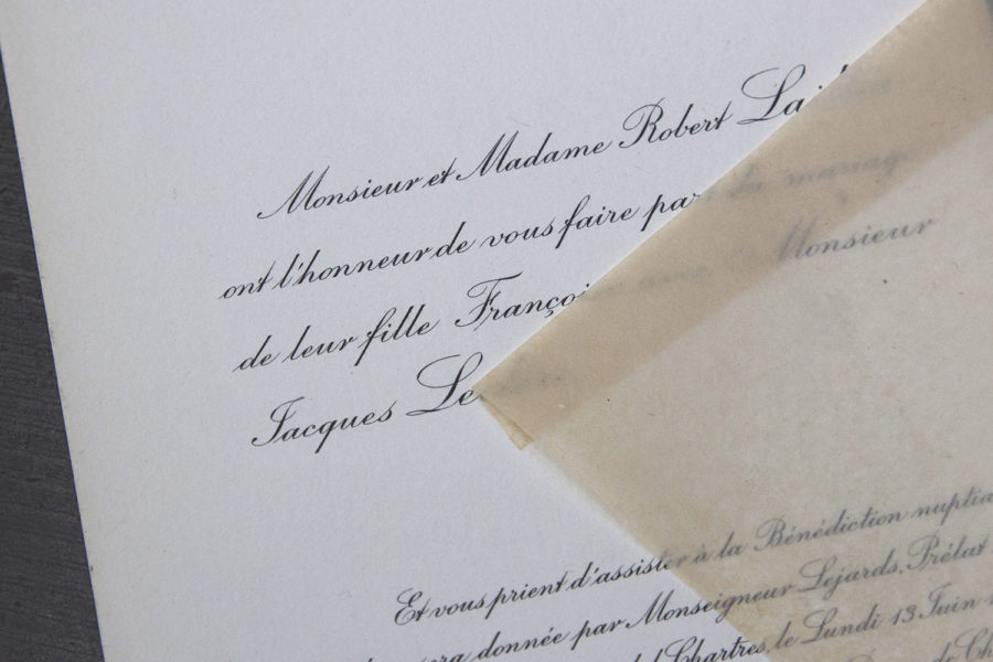 Faire-Part Mariage Archive Imprimerie Intaglio