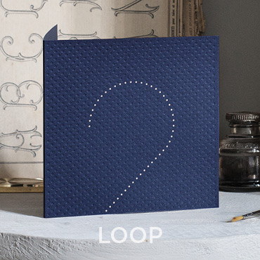 Présentation de la carte de voeux 2020 modèle LOOP conçue et imprimée par Intaglio