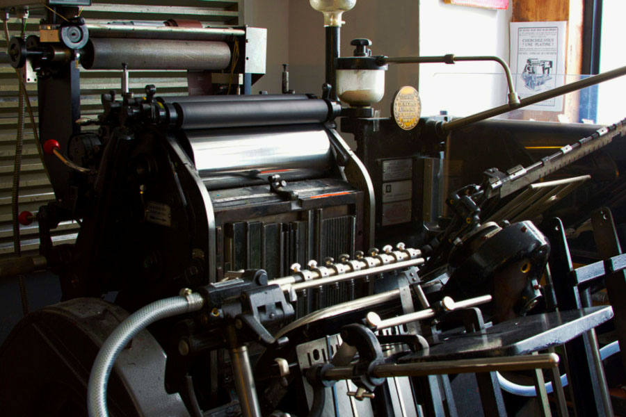 Intaglio imprimerie Atelier presse typographie Heildelberg