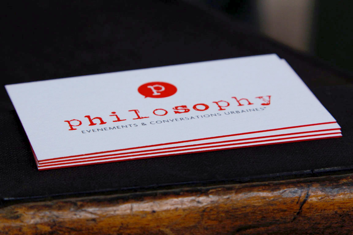 Carte de visite tranche rouge Carte de visite tranche rouge