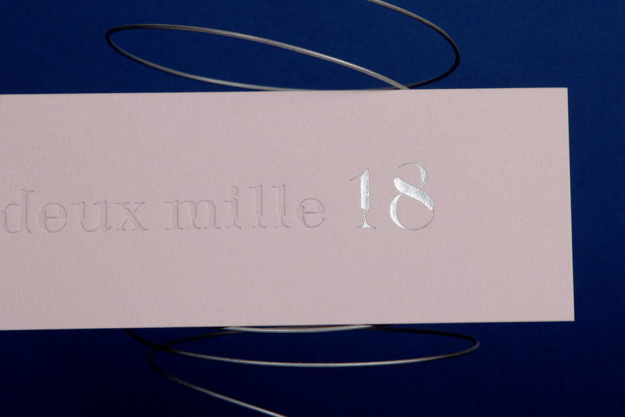 Carte de vœux 2018 Deux Mille argent biscuit