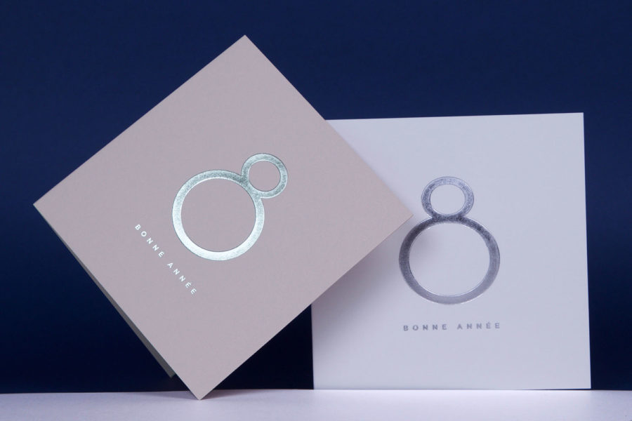 Carte de vœux 2018 Ring Argent Biscuit